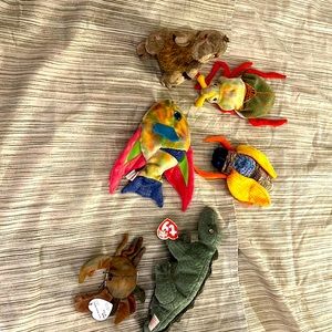Six beanie babies from the 2000s